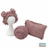 Baby Popcorn Knit Bonnet with Stretch Wrap SR012 | Set of 2 | 3M | Mulberry